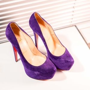 Christian louboutin daffodile 160 suede purple size 37
